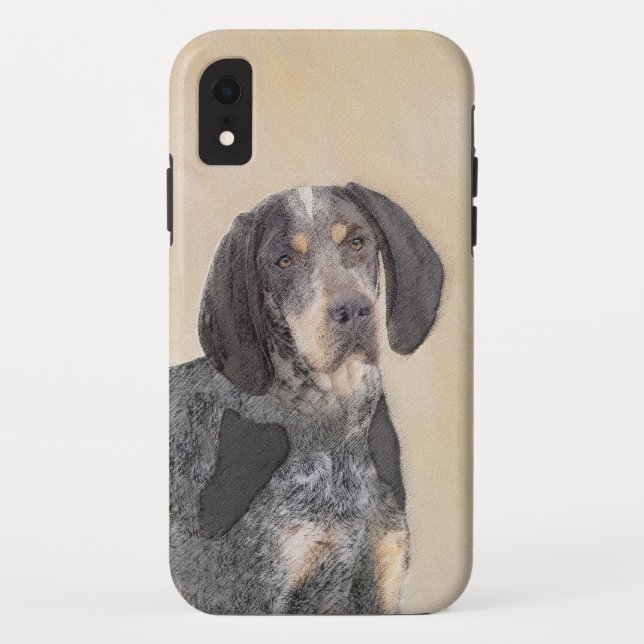Bluetick Coonhound Painting - Cute Original Dog Ar Case-Mate iPhone Case (Back)