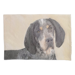 Bluetick Coonhound Painting - Cute Original Dog Ar Pillowcase