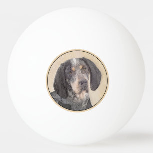 Bluetick Coonhound Painting - Cute Original Dog Ar Ping Pong Ball