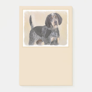 Bluetick Coonhound Painting - Cute Original Dog Ar Post-it Notes
