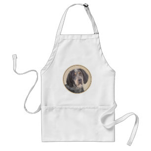 Bluetick Coonhound Painting - Cute Original Dog Ar Standard Apron