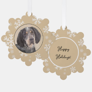 Bluetick Coonhound Painting - Cute Original Dog Ar Tree Decoration Card