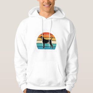 Bluetick Coonhound Retro Sunset Dog Hoodie