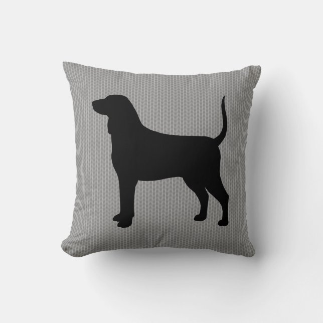 Bluetick Coonhound Silhouette Cushion (Front)