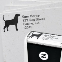 Bluetick Coonhound Silhouette Return Address