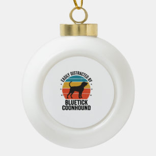 Bluetick Coonhound Vintage Dog Lover Shirt Design_ Ceramic Ball Christmas Ornament