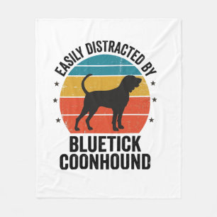 Bluetick Coonhound Vintage Dog Lover Shirt Design_ Fleece Blanket
