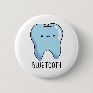 Bluetooth Funny Technical Blue Tooth Pun 6 Cm Round Badge