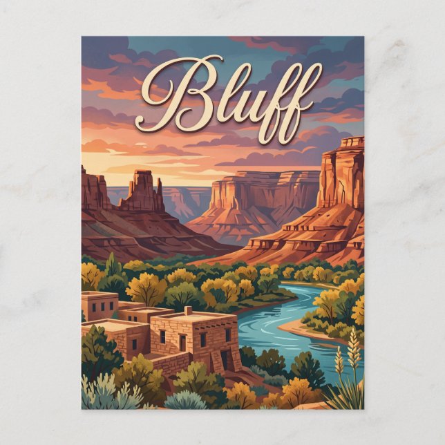 Bluff, Utah Postcard (Front)