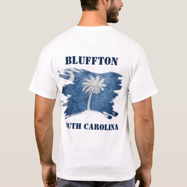 Bluffton South Carolina Lowcountry Gender Neutral  T-Shirt (Back)