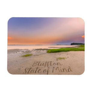 Bluffton State of Mind Written in Sand SC Beach Magnet