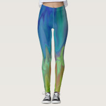 Bluish Abstract Leggings