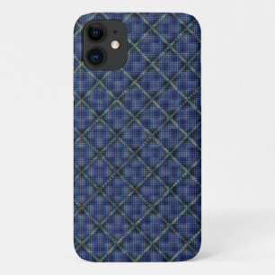 Bluish chequered square with pixelated dots Case-Mate iPhone case