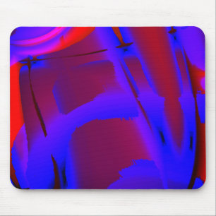 Bluish cropped digital paint magnification on wine mouse pad