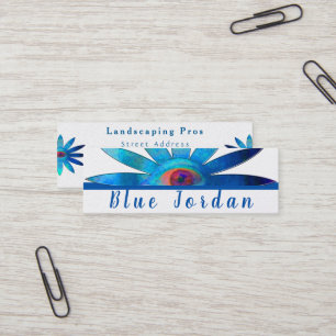 Bluish Eye Flower Mini Business Card