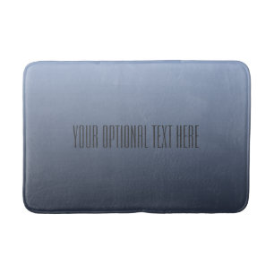 Bluish Grey Gradient custom text bath mats
