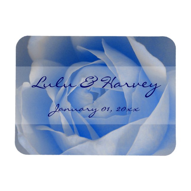 Bluish Rose Magnet (Horizontal)