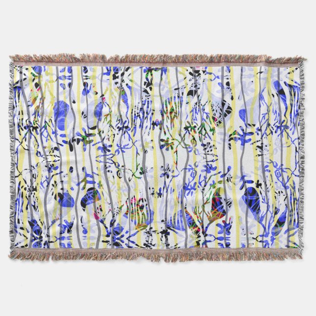 Bluish Throw Blanket (Front)