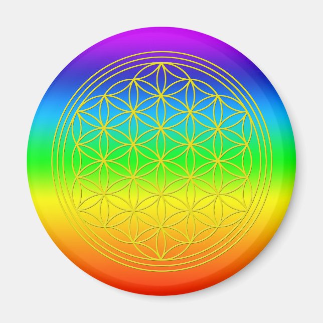 Blume des Lebens chakra 2 Magnet (Front)