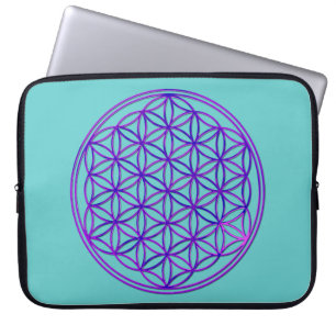 Blume des Lebens / Flower Of Life pink blue Laptop Sleeve