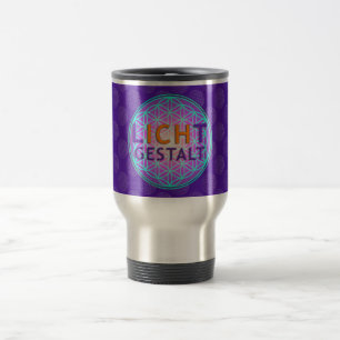 Blume Des Lebens Lichtgestalt violet pattern Travel Mug