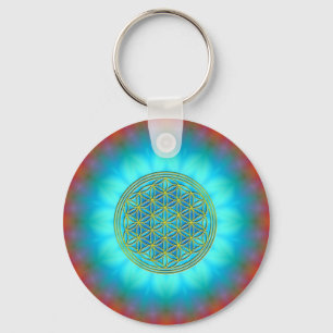 Blume des Lebens Motiv 11 Key Ring