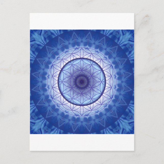 Blume desLebens blau Postcard (Front)