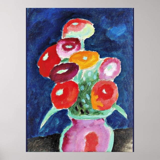 Blumen in Einer Vase, painting by Alexi Jawlensky Poster (Front)