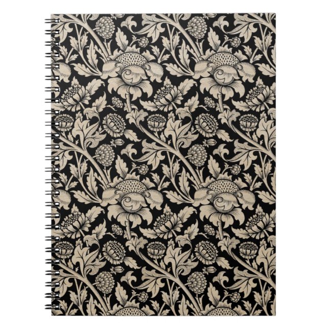 Blumen vintage muster hintergrund notebook (Front)