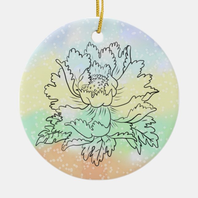 Blumenanhänger Keramik Ornament (Front)