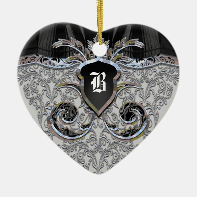 Blumenmaske Victorian Ceramic Tree Decoration (Front)