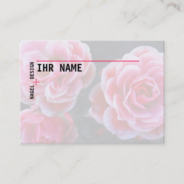 Blumig mit Rosen Business Card (Front)