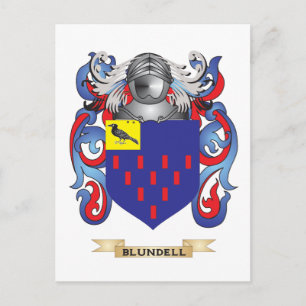 Blundell Coat of Arms (Family Crest) Postcard
