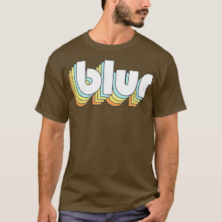 Blur Retro Rainbow Typography Faded Style T-Shirt