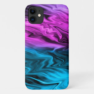 Blurred background fashionable crimson and blue Case-Mate iPhone case