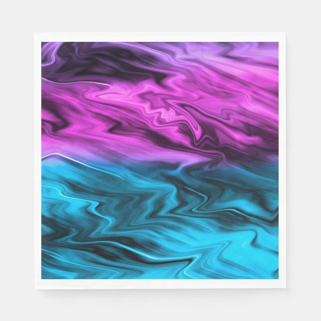 Blurred background fashionable crimson and blue  napkin (Front)