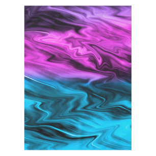 Blurred background fashionable crimson and blue tablecloth