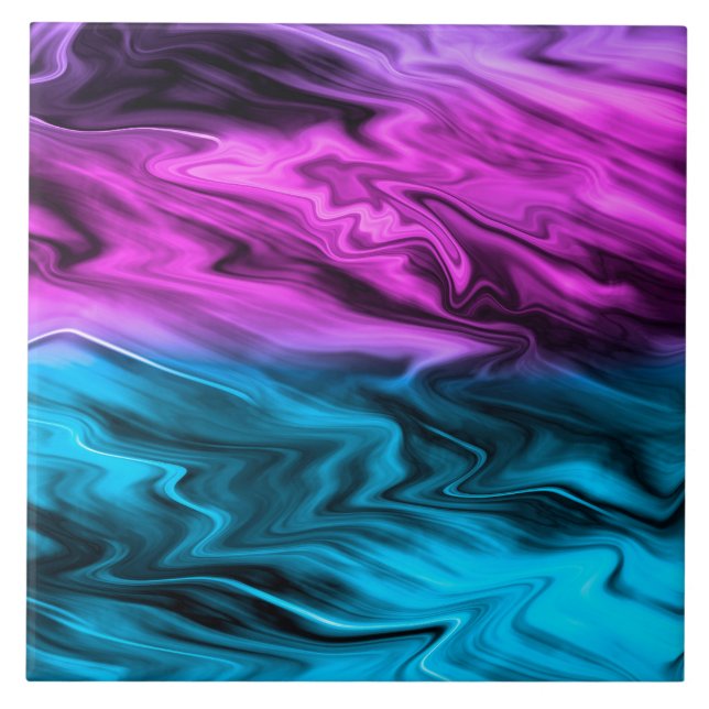 Blurred background fashionable crimson and blue  tile (Front)