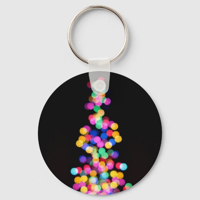 Blurred Christmas Lights Key Ring (Front)