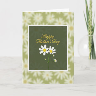Blurred Floral Green Card