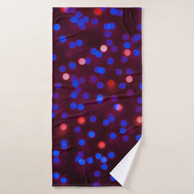 Blurred glittering christmas lights. Blurred abstr Bath Towel (Bath Towel)