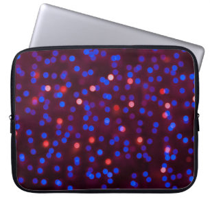 Blurred glittering christmas lights. Blurred abstr Laptop Sleeve