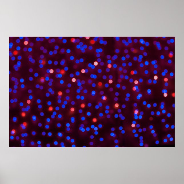 Blurred glittering christmas lights. Blurred abstr Poster (Front)