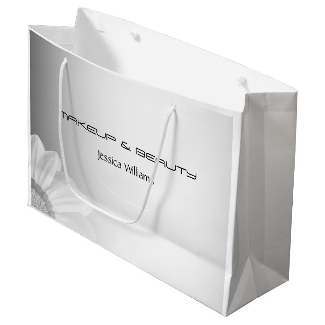 Blurred Grey Background Blurred Flower Business Large Gift Bag (Front Angled)
