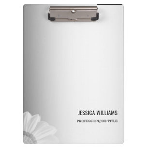 Blurred Grey Background Blurred Gerbera Flower Clipboard