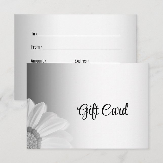 Blurred Grey Background Custom Business Gift Card (Front/Back)