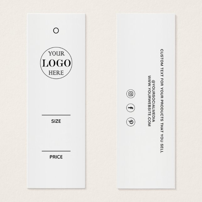 Blurred Grey Background Custom Logo Business (Front & Back)