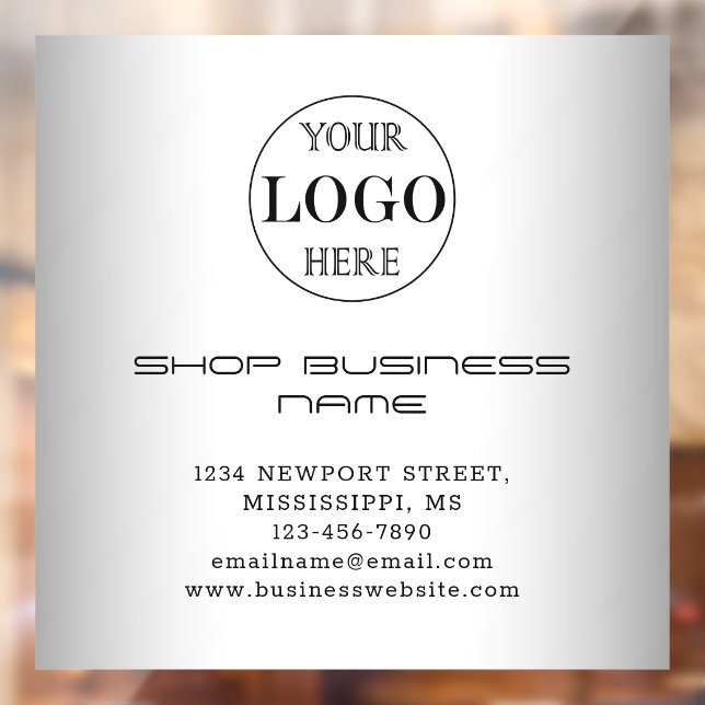 Blurred Grey Background Custom Logo Business (Sheet 2)