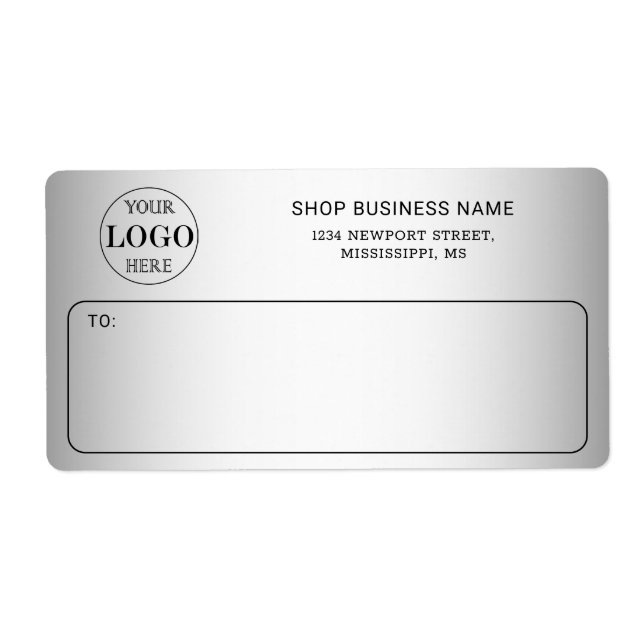 Blurred Grey Background Custom Logo Business (Front)