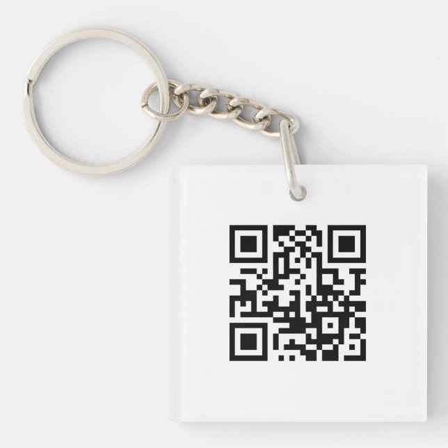 Blurred Grey Background Custom Logo Business Key Ring (Front)